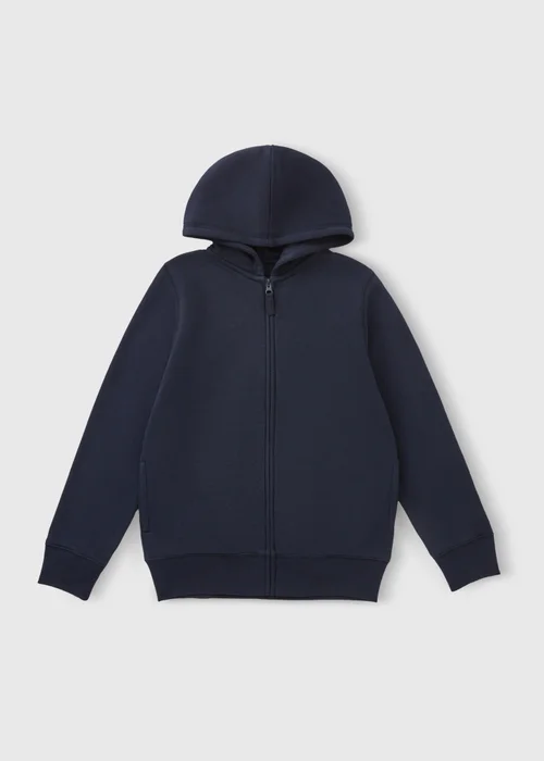 Boys Navy Zip Up Hoodie (4-13yrs) - 4 Yrs Image 1