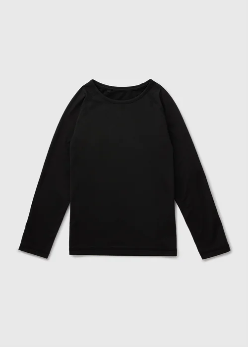 Boys Black Base Layer Top (4-13yrs) - 4 Yrs Image 1