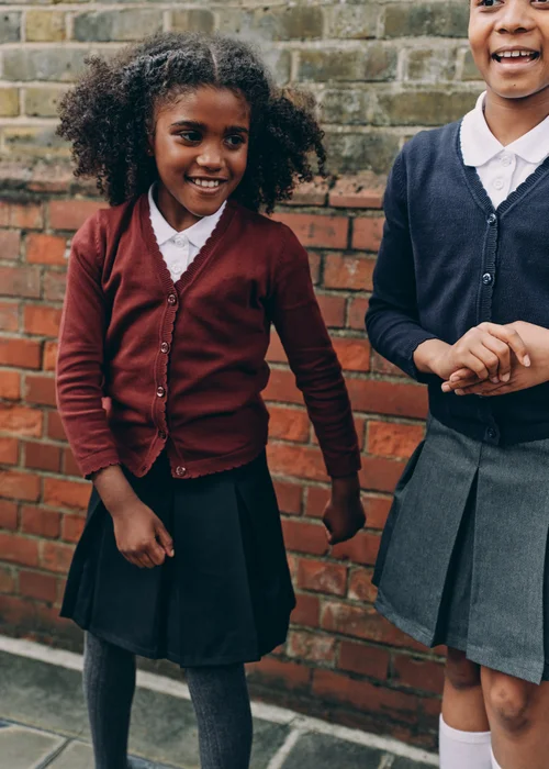 Girls 2 Pack Burgundy School Cardigans (3-13yrs) - 3 Yrs Image 4