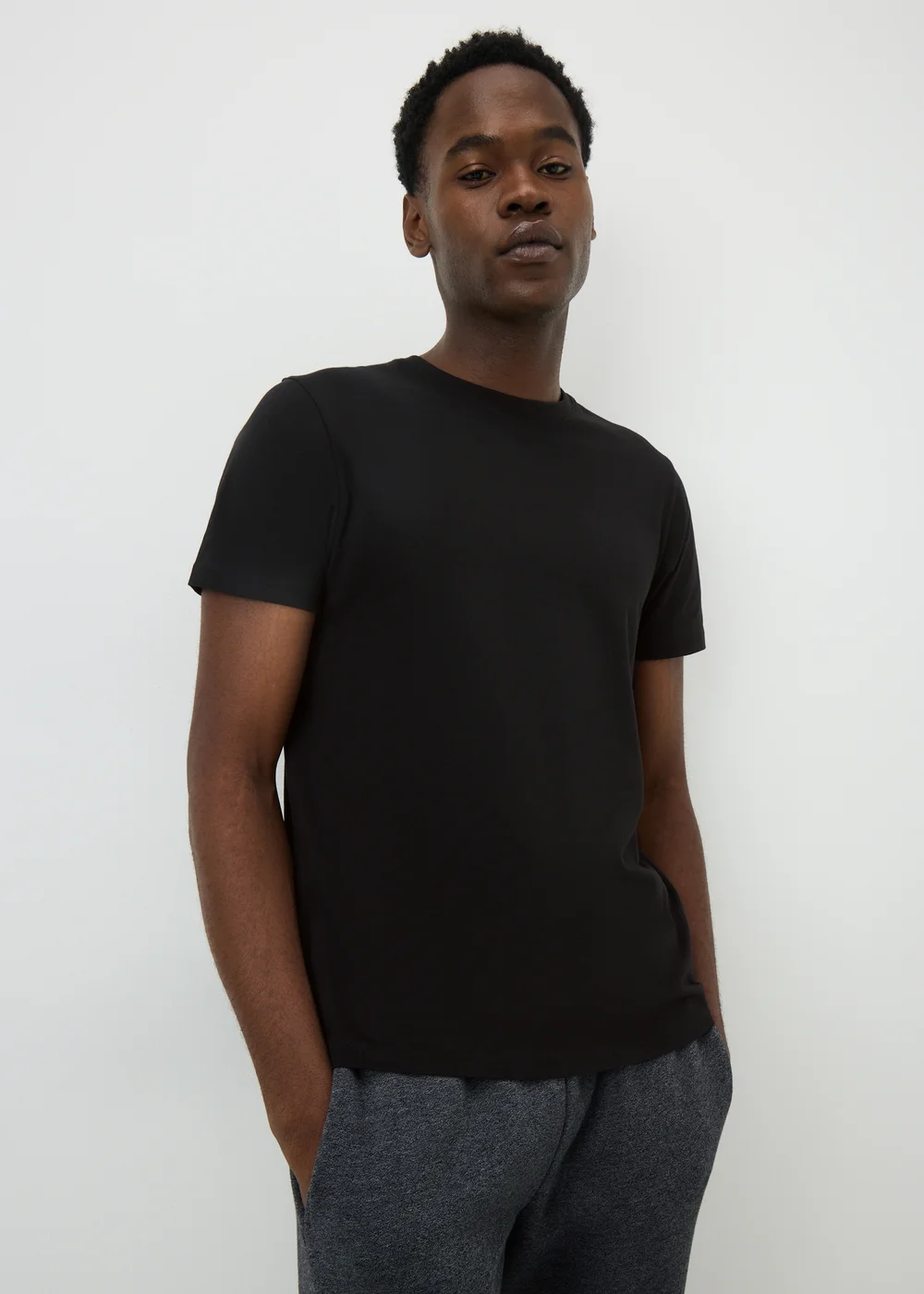 2 Pack Black Short Sleeve Vests - S Image 2