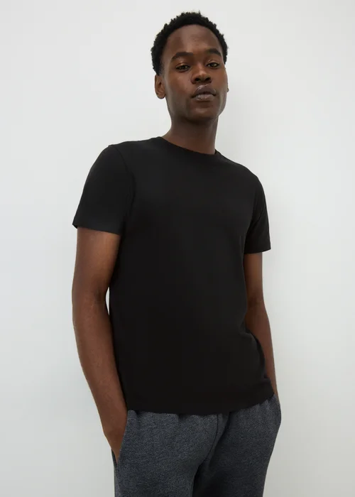 2 Pack Black Short Sleeve Vests - S Image 2