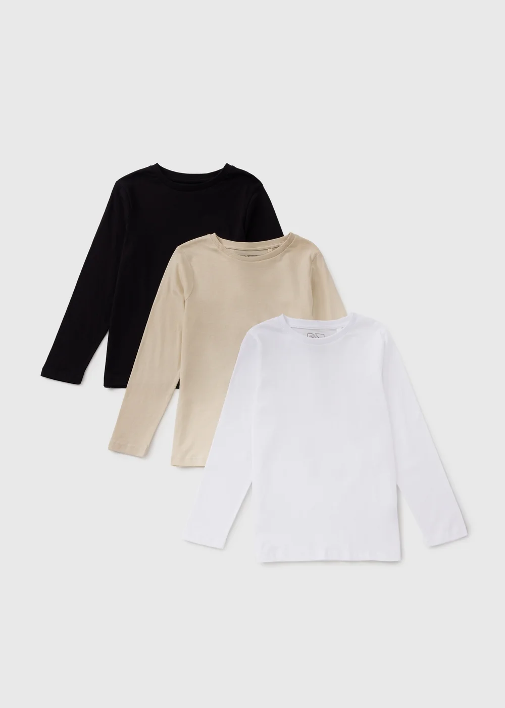 3 Pack Boys Black Long Sleeve T-Shirts (7-15yrs) - 7 Yrs Image 1
