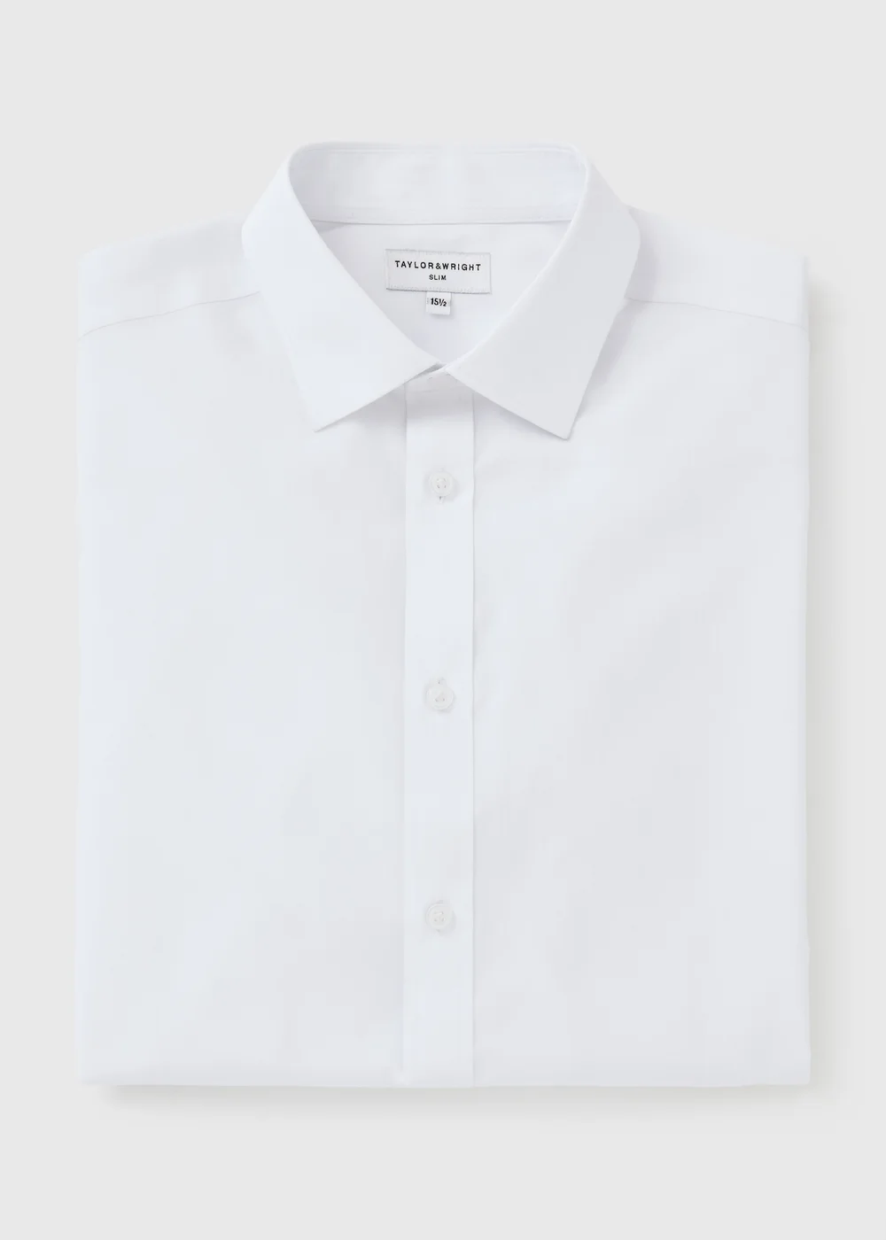 Taylor & Wright White Easy Care Slim Fit Shirt - 14.5 Image 6