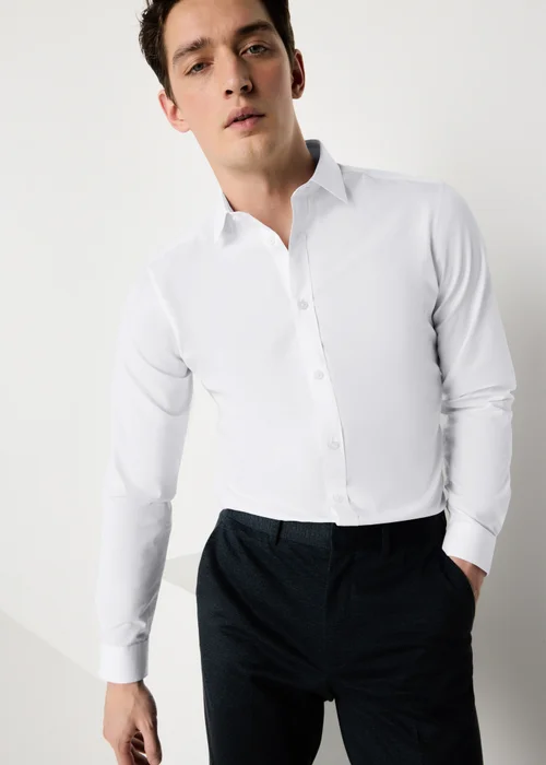 Taylor & Wright White Easy Care Slim Fit Shirt - 14.5 Image 1