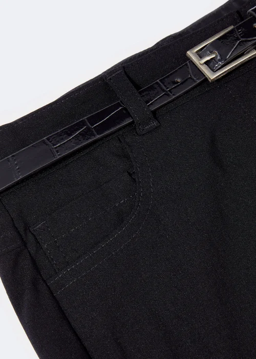 Girls Black Teen Skinny Fit School Trousers (8-16yrs) - 13 Yrs Image 2