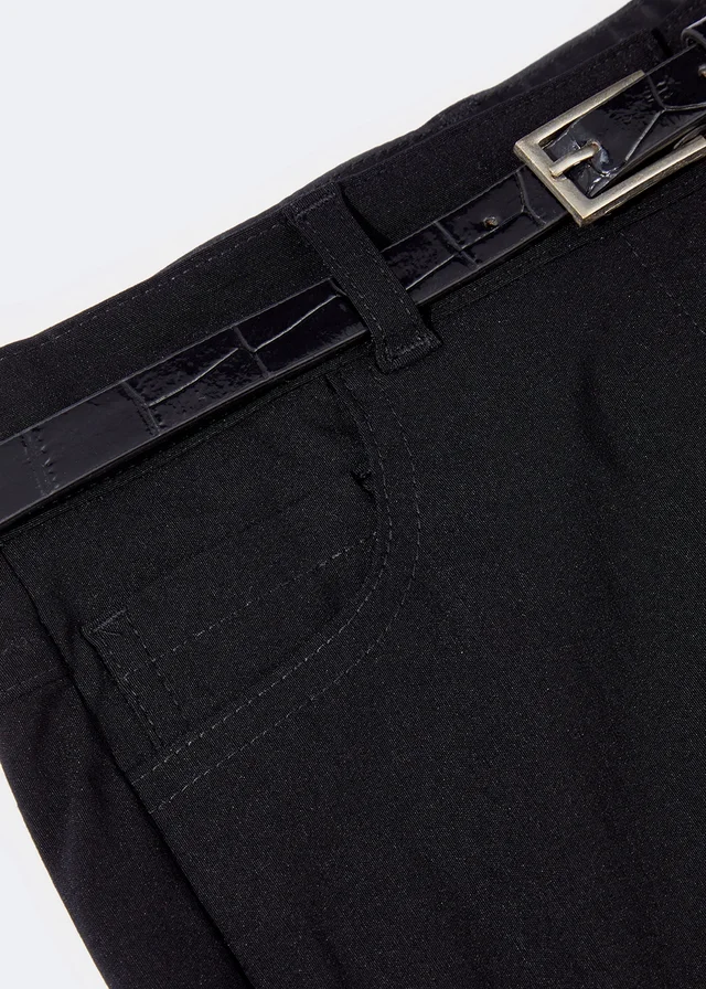 Girls Black Teen Skinny Fit School Trousers (8-16yrs)