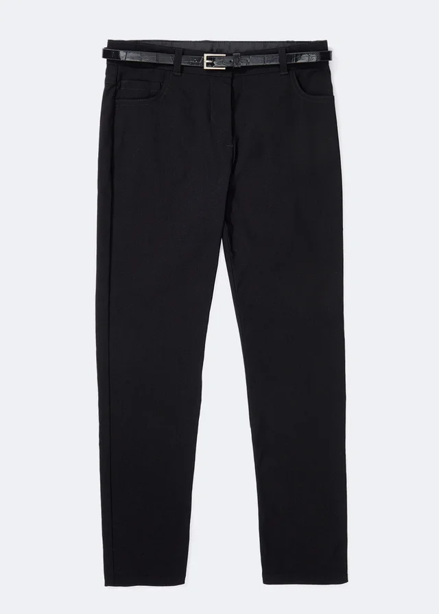 Girls Black Teen Skinny Fit School Trousers (8-16yrs)