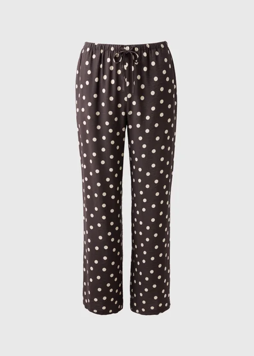 Brown Polka Dot Co Ord Trousers - 8/L33 Image 4