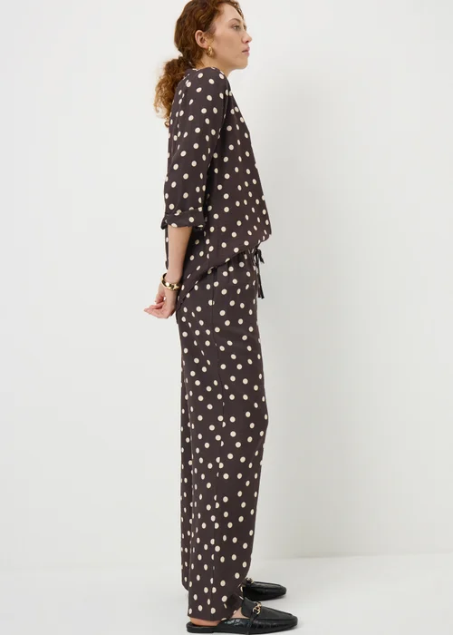 Brown Polka Dot Co Ord Trousers - 8/L33 Image 3