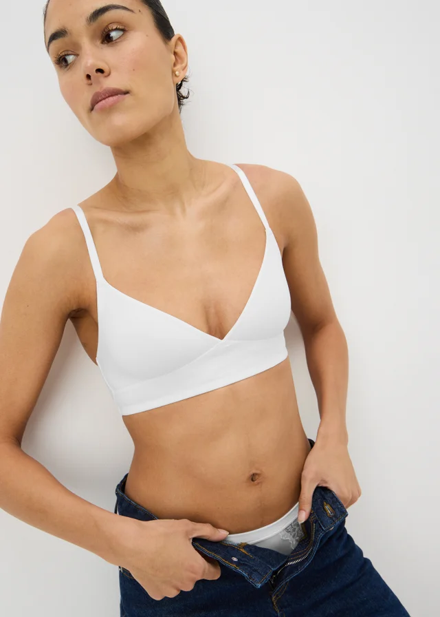 White Smooth Non Wired Bra