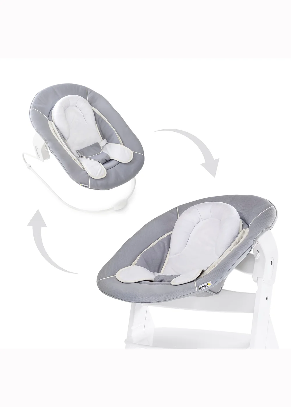 Hauck Grey Alpha Bouncer 2 in 1 Stretch - One Size Image 1