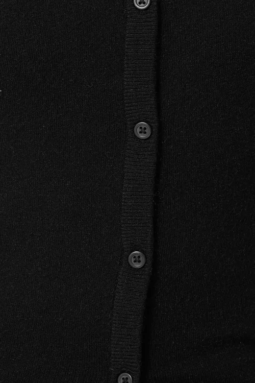 Long Tall Sally Black Crew Neck Button Cardigan - 18-20 Image 5