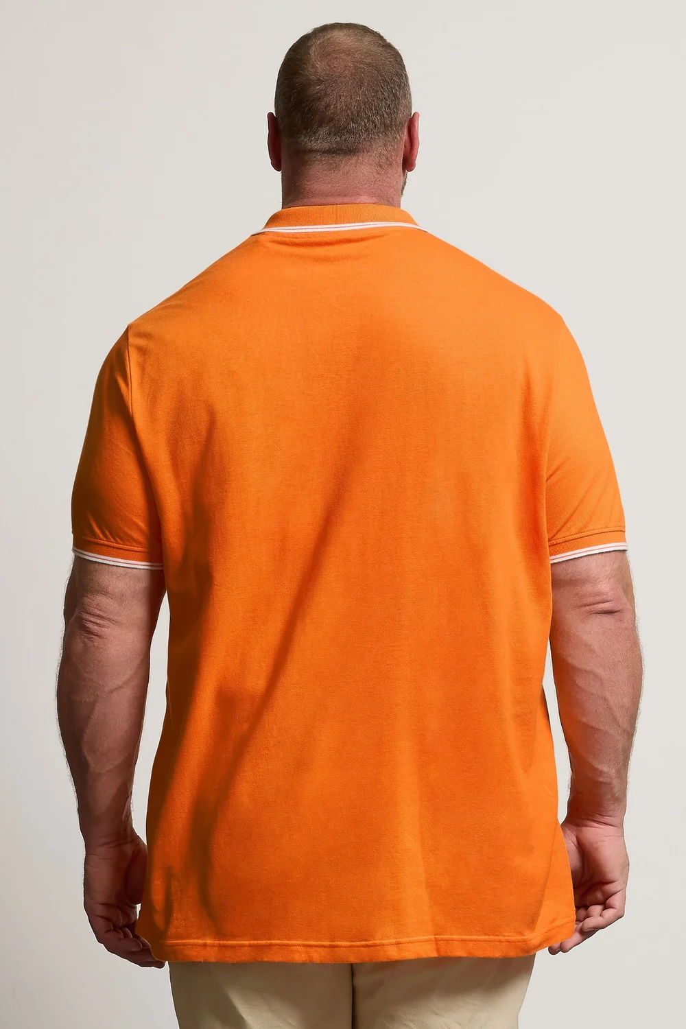 BadRhino 3 Pack Pink & Orange Tipped Polo Shirts - 4XL Image 5