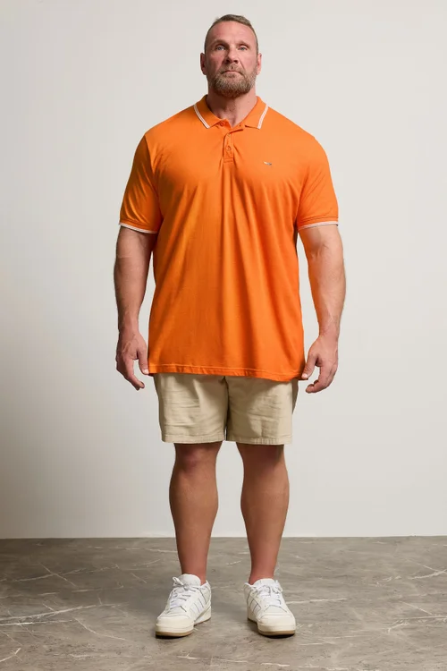 BadRhino 3 Pack Pink & Orange Tipped Polo Shirts - 4XL Image 4