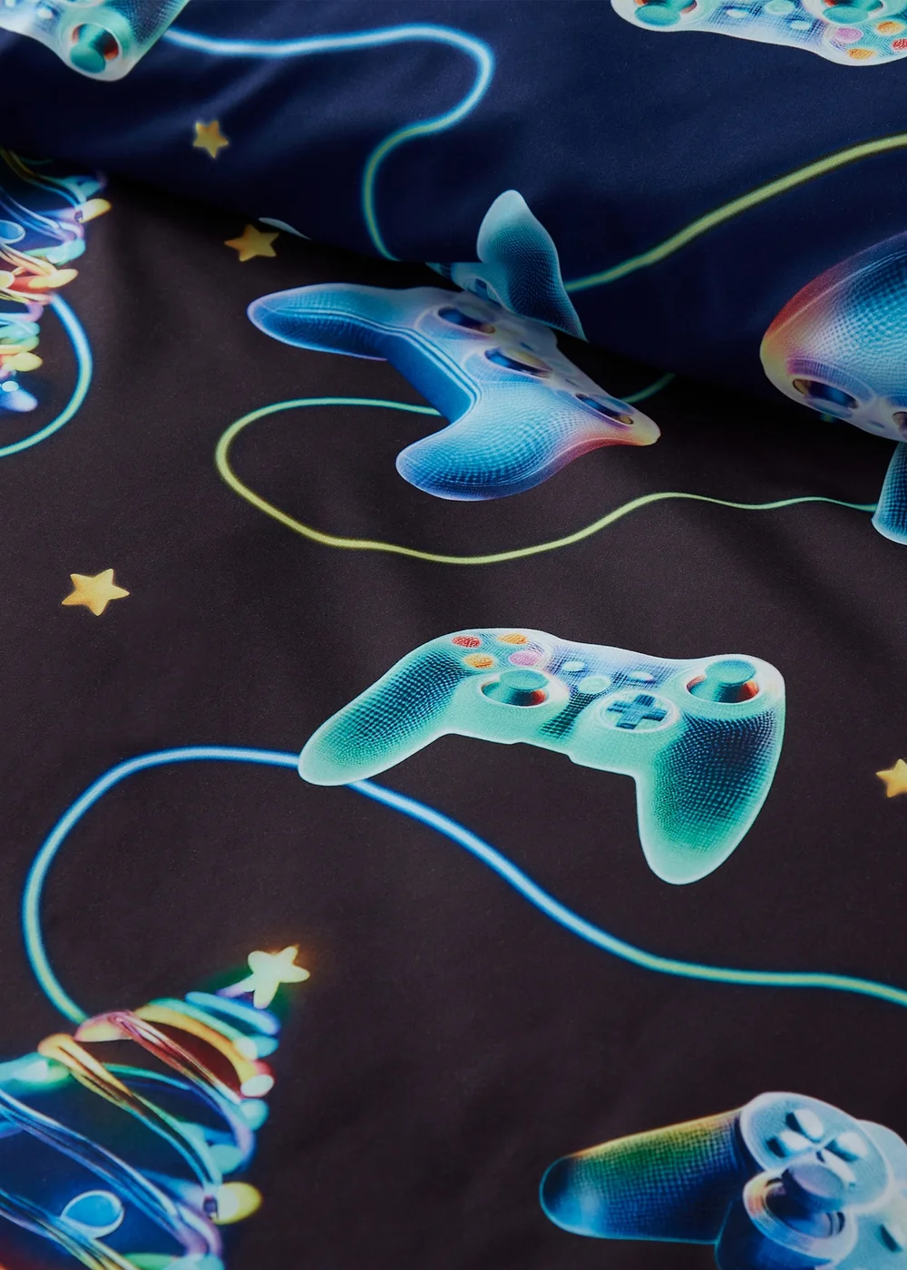 Catherine Lansfield Navy Christmas Gamer So Soft Reversible Duvet Cover Set - Double Image 4