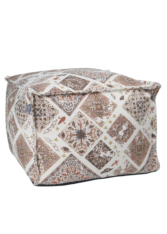 rucomfy Snug Square Pouffe Moroccan Tile Beanbag
