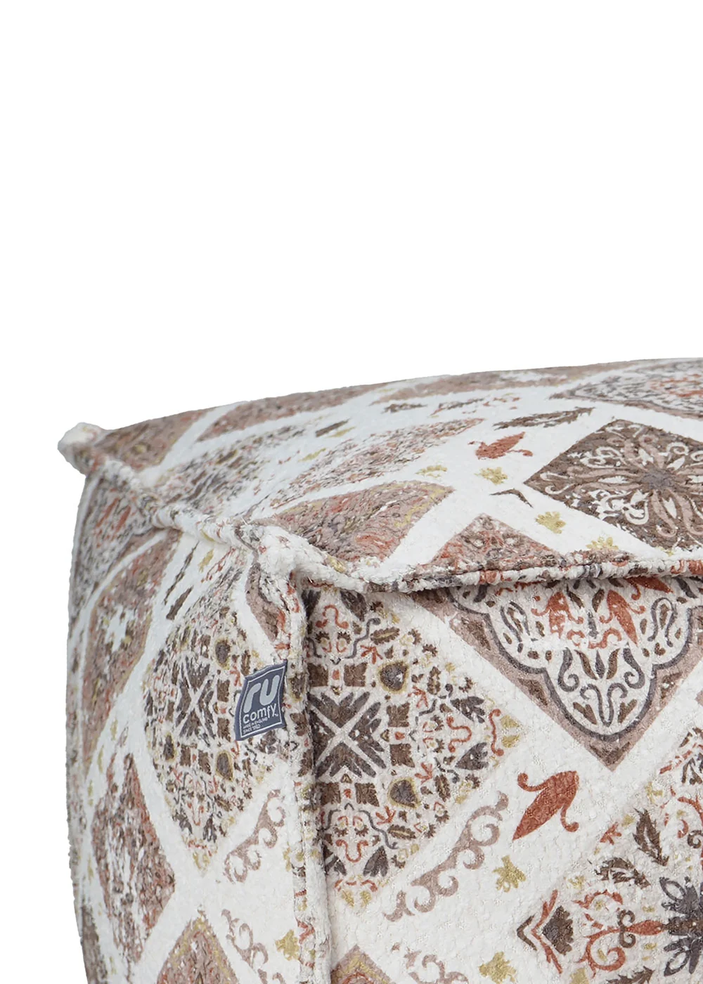 rucomfy Snug Square Pouffe Moroccan Tile Beanbag - One Size Image 2