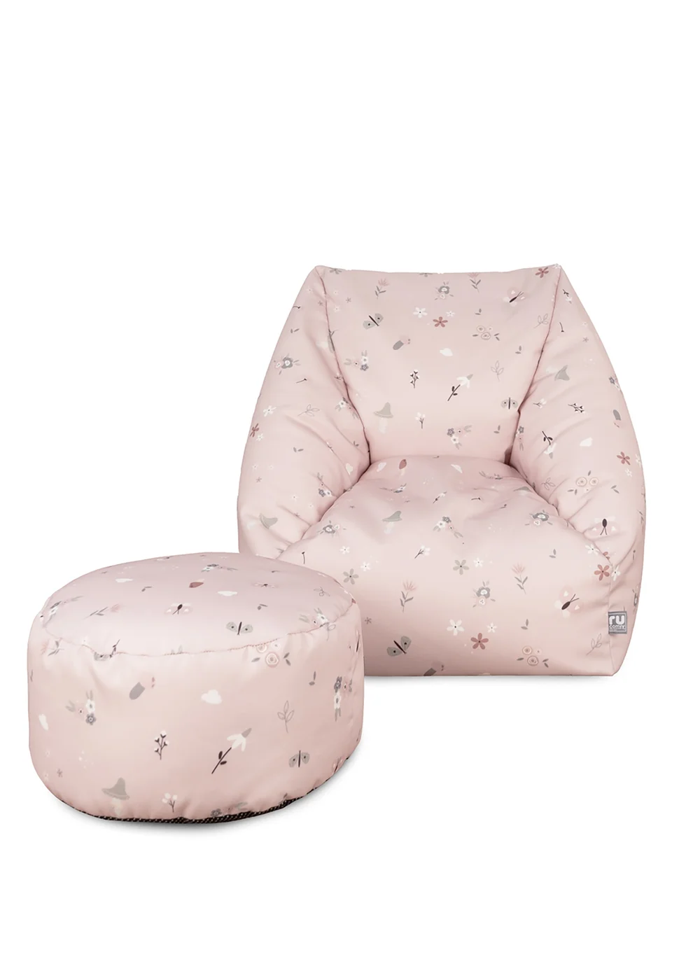 rucomfy Whimsical Kids Snuggle Chair Beanbag and Footstool Bundle - One Size Image 3