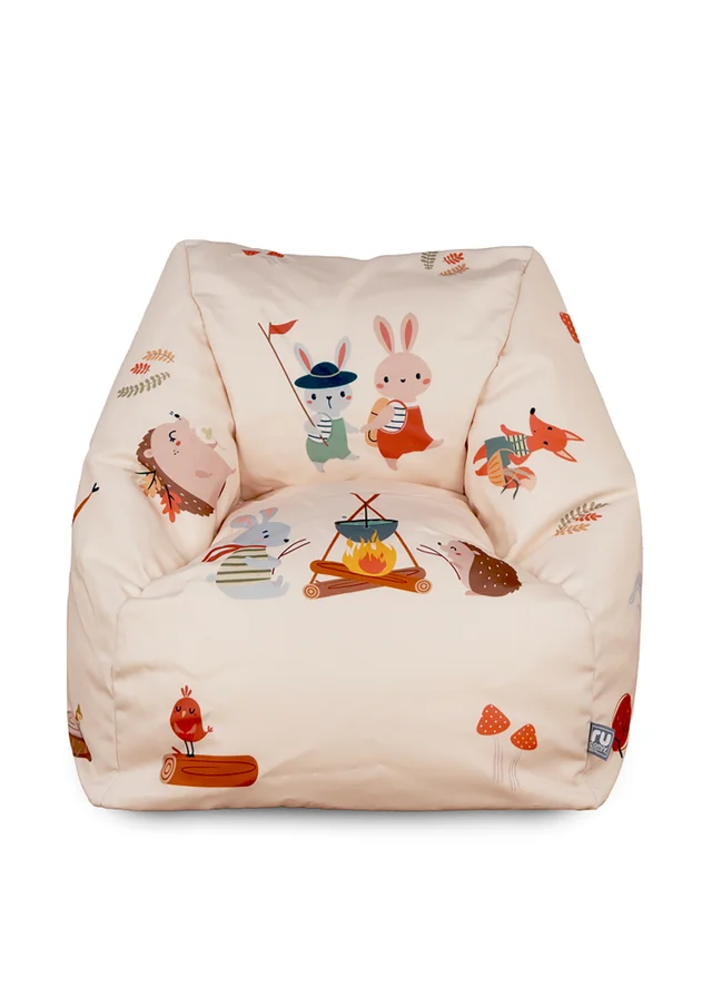 rucomfy Forest Friends Kids Snuggle Chair Beanbag & Footstool Bundle