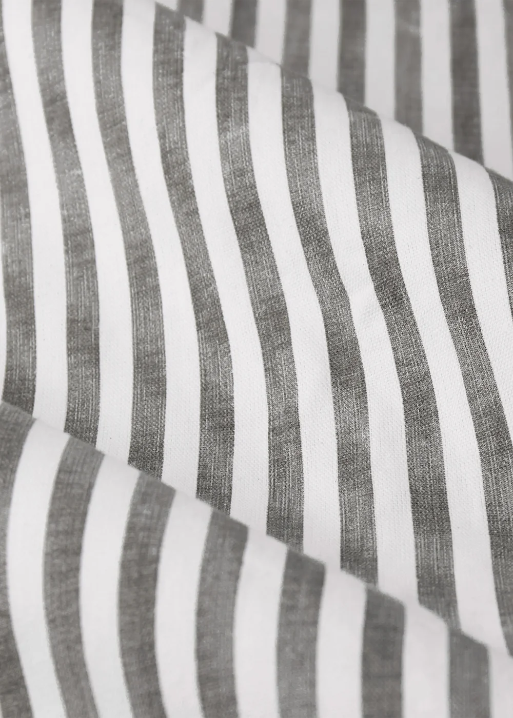 Yard Hebden Stripe Cotton Pencil Pleat Curtains Grey - 46W X 54D (117x137cm Image 5