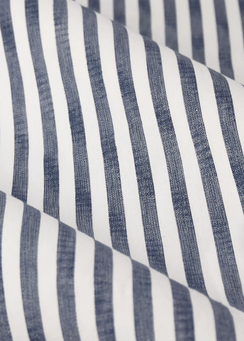 Yard Hebden Stripe Cotton Pencil Pleat Curtains Navy - 46W X 54D (117x137cm Image 5
