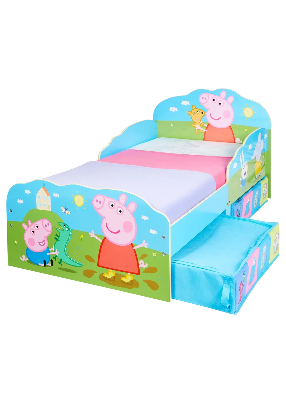 Peppa Pig Blue Toddler Bed With Underbed Storage - Toddler Image 5