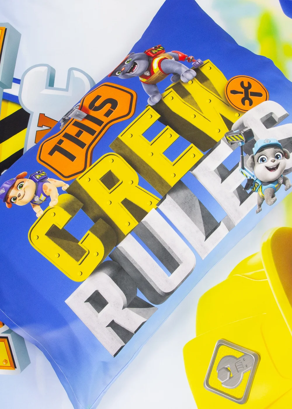 Paw Patrol Rubble and Crew Yellow Panel Duvet - Single Image 5