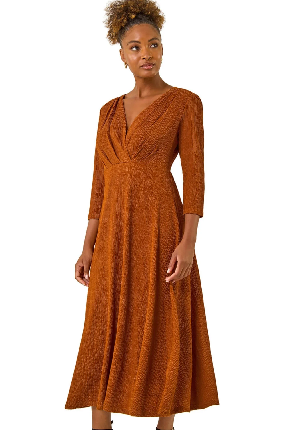 copper dress midi Rome Midi Dress