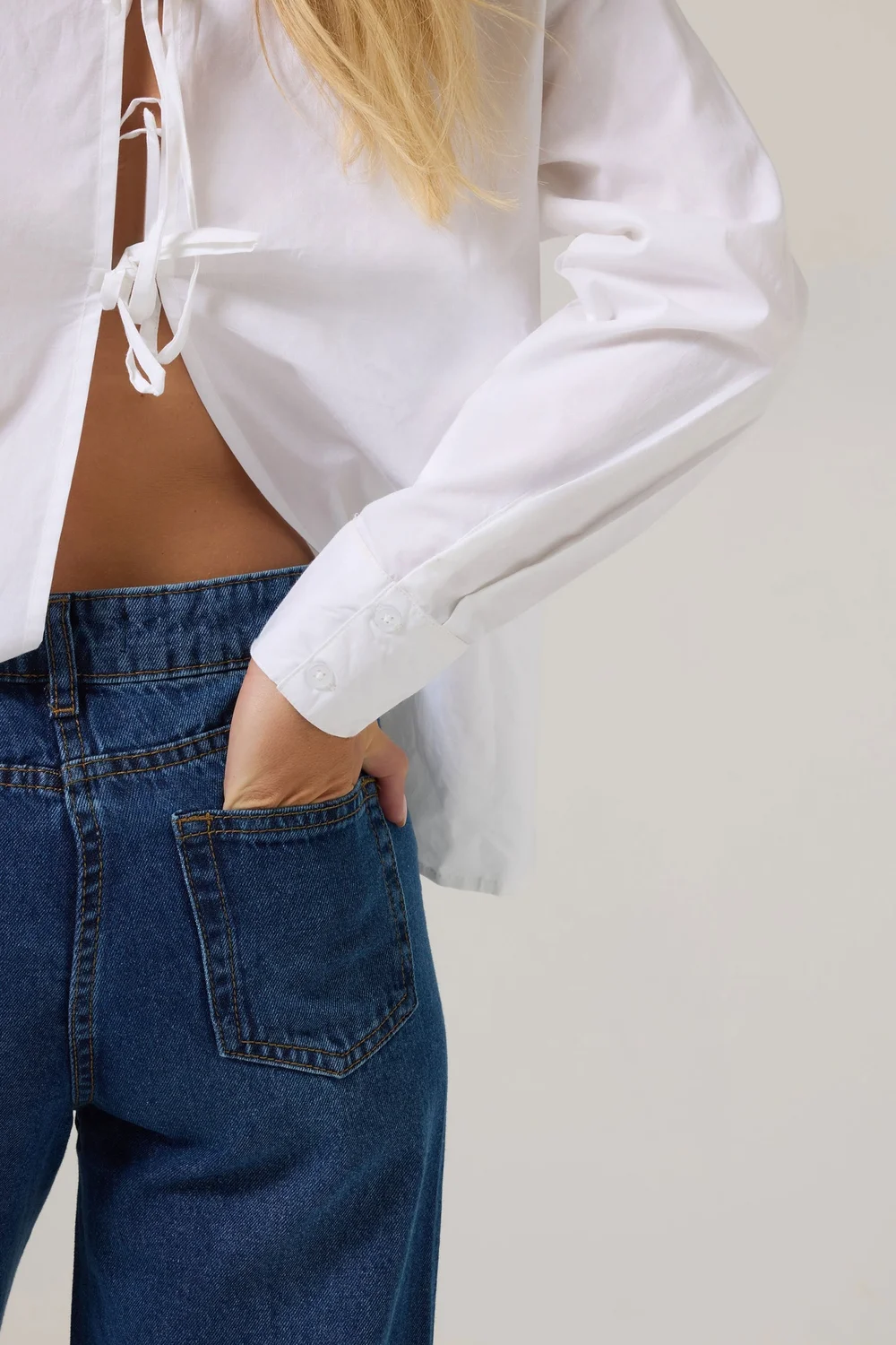 PixieGirl Petite Dark Blue Non-Stretch Barrel Leg Jeans - 14 Image 4