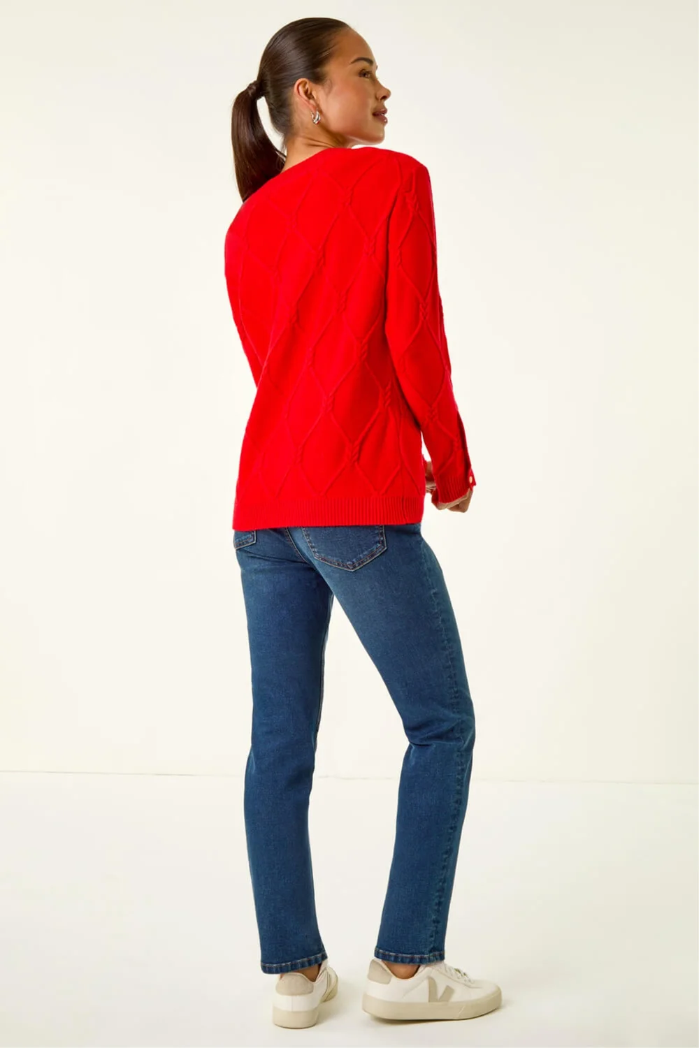 Roman Red Petite Button Cuff Knit Jumper - 18 Image 4