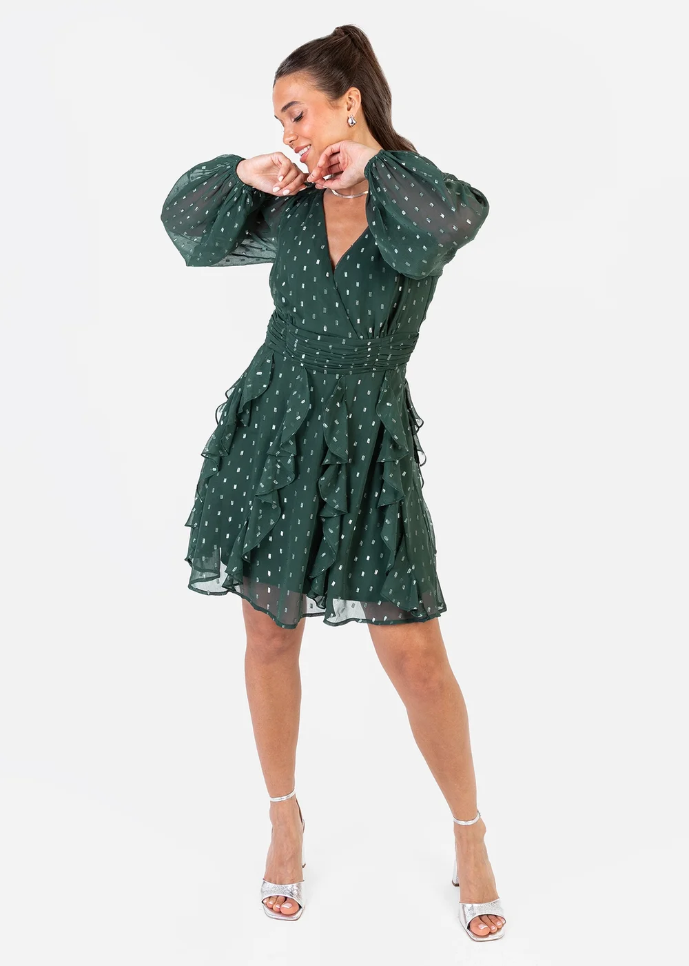 all my love mini dress hunter green Lovers and Friends Ellis Mini Dress in Lucky Charm