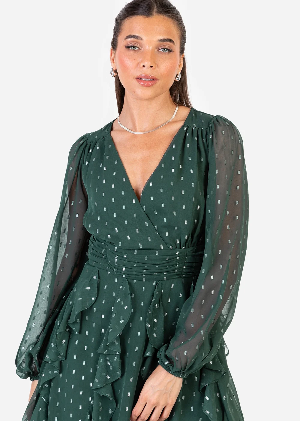 anaya with love green dress Anaya With Love Recycled Emerald Green One Shoulder Maxi Dress Maya Deluxe