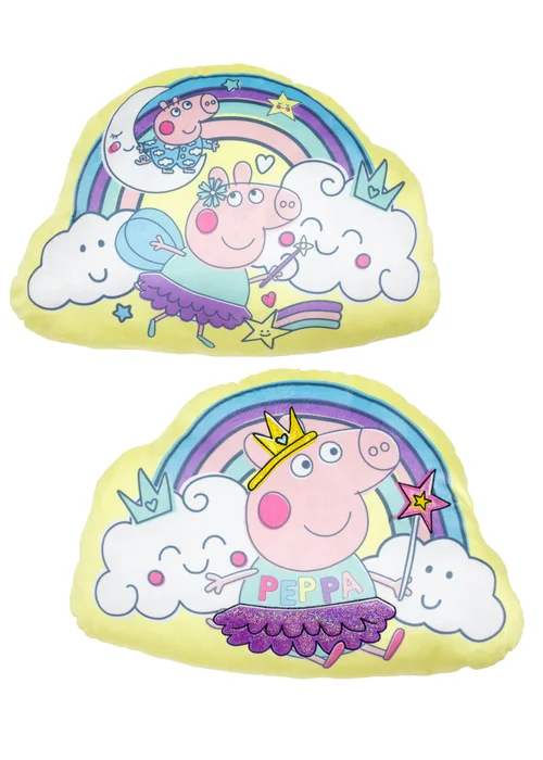 Peppa Pig Yellow Wand Shaped Cushion - One Size Image 5