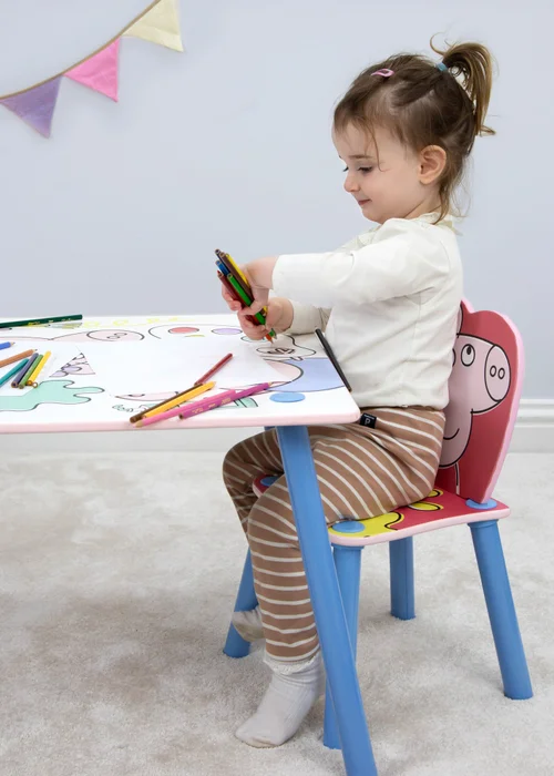 Peppa Pig Playful Pink Table & Chair Set - One Size Image 5