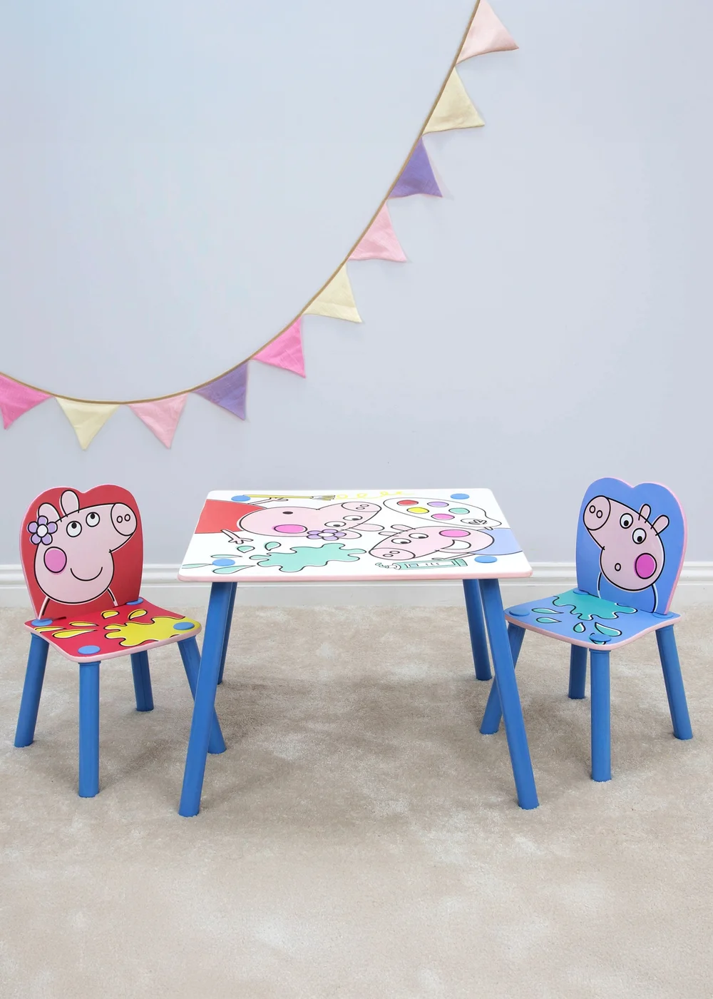 Peppa Pig Playful Pink Table & Chair Set - One Size Image 1