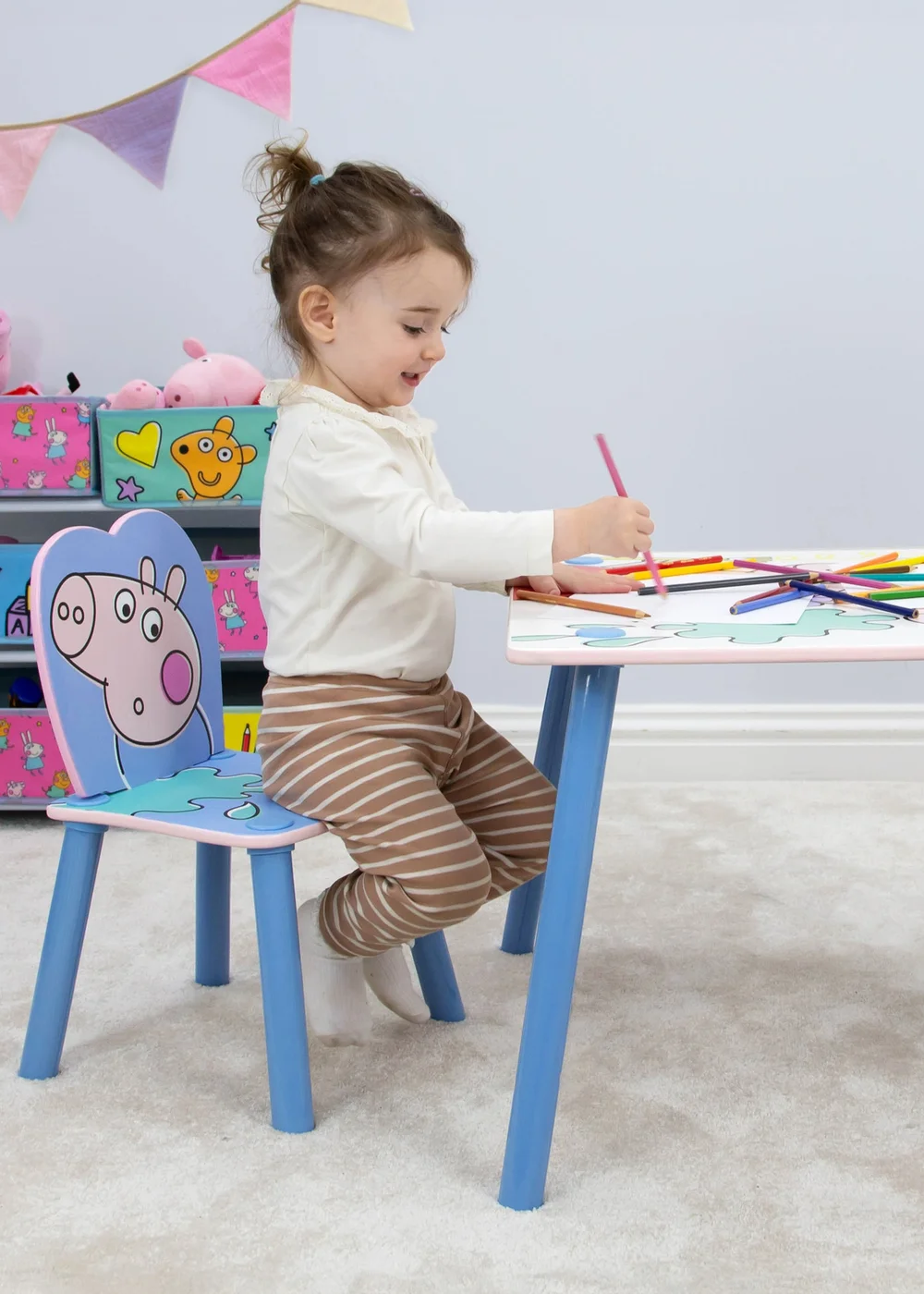 Peppa Pig Playful Pink Table & Chair Set - One Size Image 4
