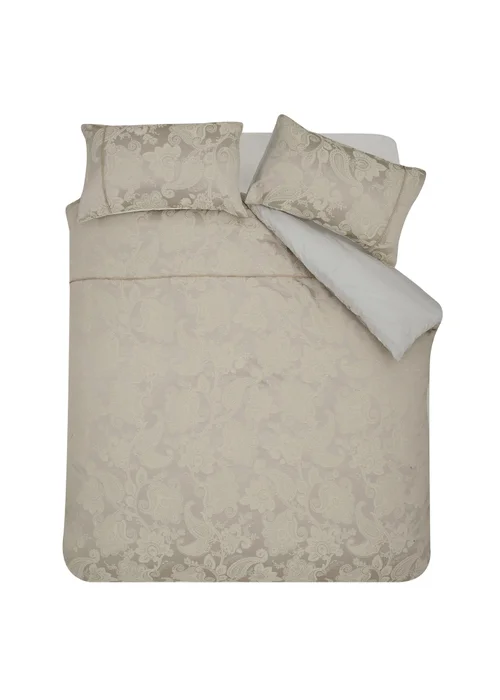 Catherine Lansfield Opulent Jacquard Duvet Cover Set Champagne Gold - Single Image 4