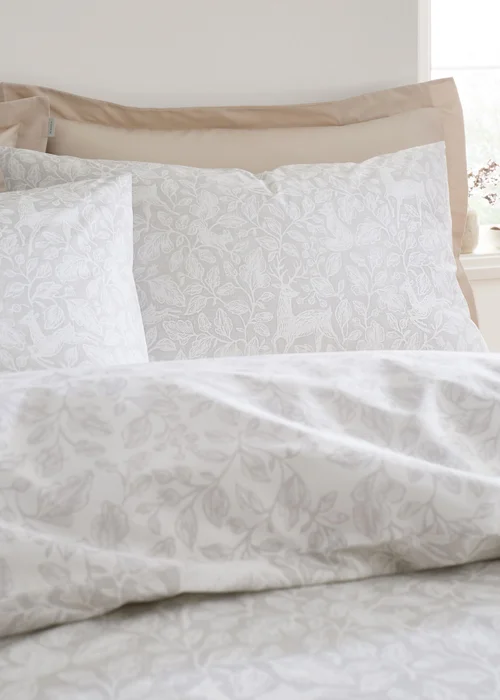 Bianca Fine Linens Natural Woodland Cotton Reversible Duvet Cover Set - Single Image 3