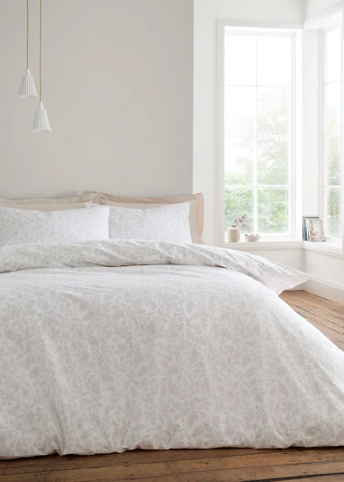 Bianca Fine Linens Natural Woodland Cotton Reversible Duvet Cover Set - Single Image 2