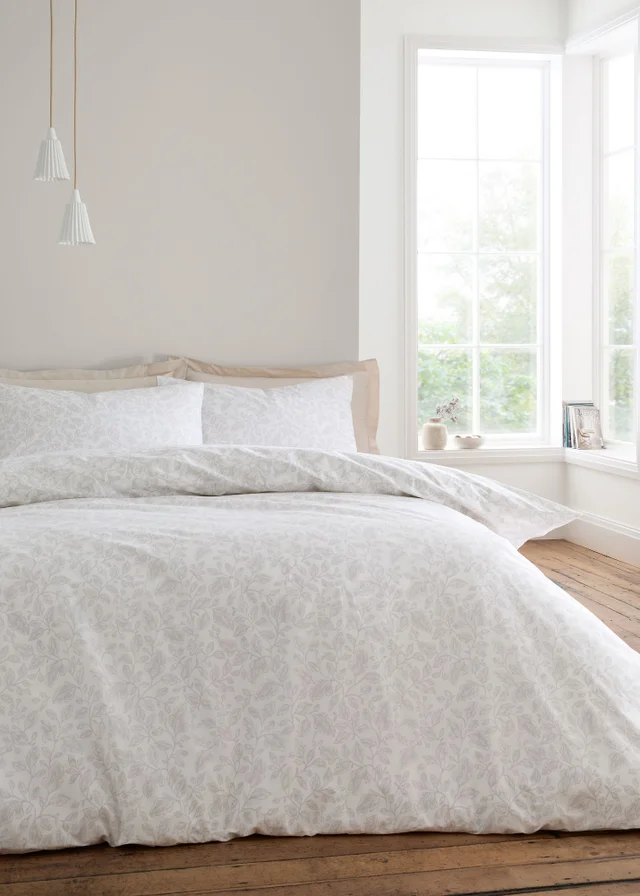 Bianca Fine Linens Natural Woodland Cotton Reversible Duvet Cover Set