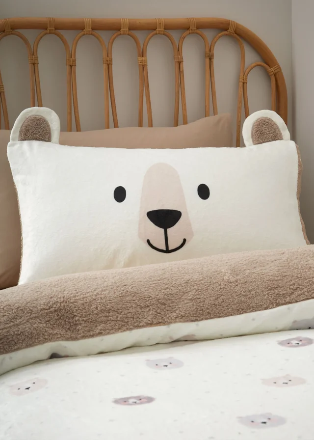 Catherine Lansfield Cosy Bear So Soft Duvet Cover Set Natural
