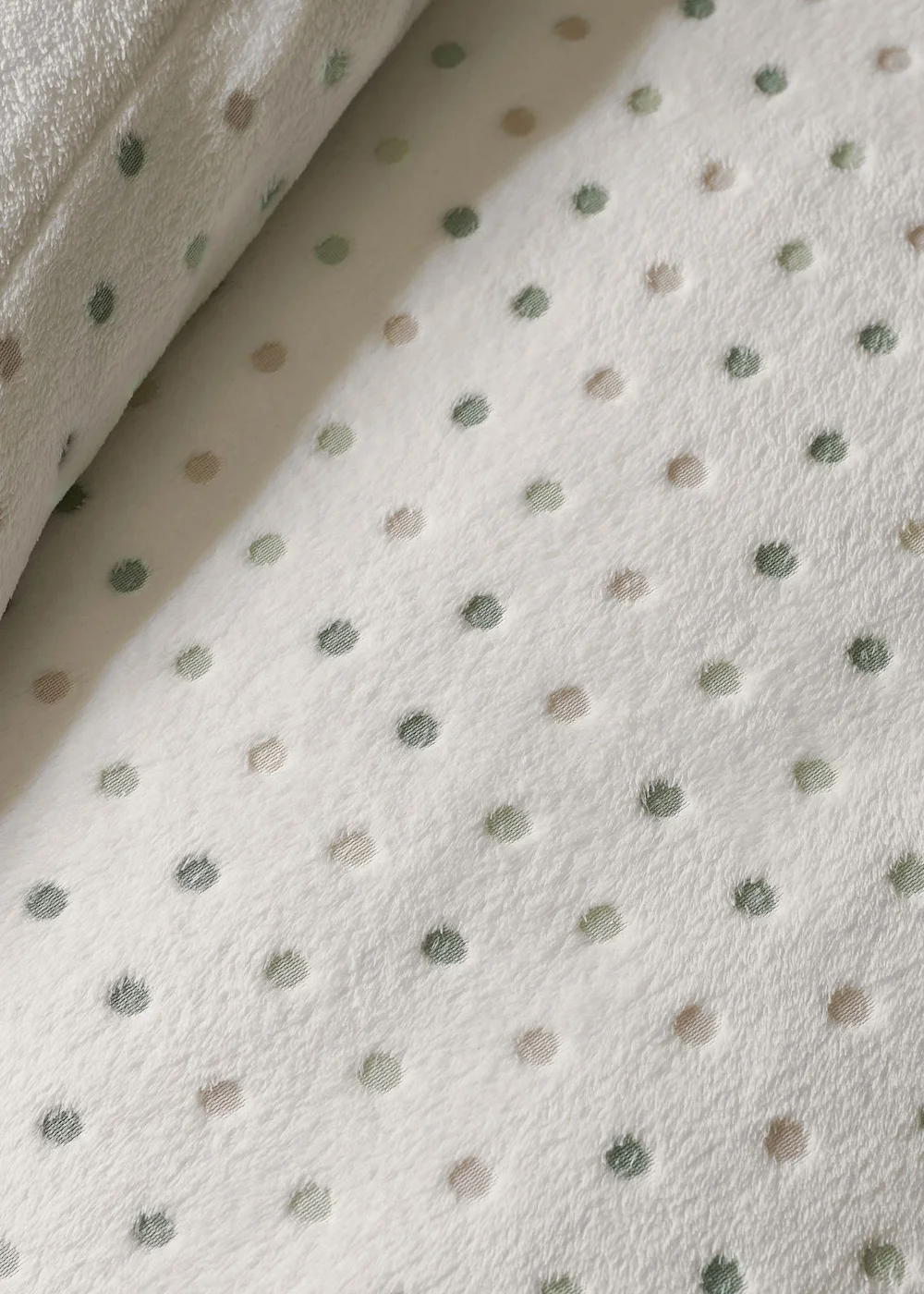 Catherine Lansfield Cosy Spot Fleece Duvet Cover Set Cream - Single Image 3