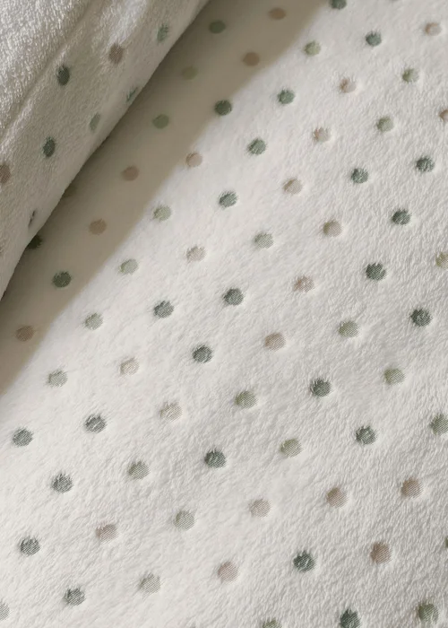 Catherine Lansfield Cosy Spot Fleece Duvet Cover Set Cream - Single Image 3