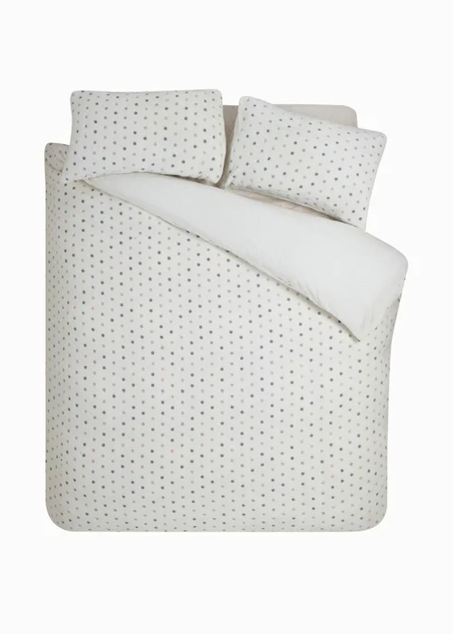 Catherine Lansfield Cosy Spot Fleece Duvet Cover Set Cream - Single Image 4