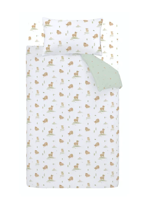 Bianca Fine Linens Mini Moo Cow Reversible Cotton Duvet Cover Set White - Double Image 5