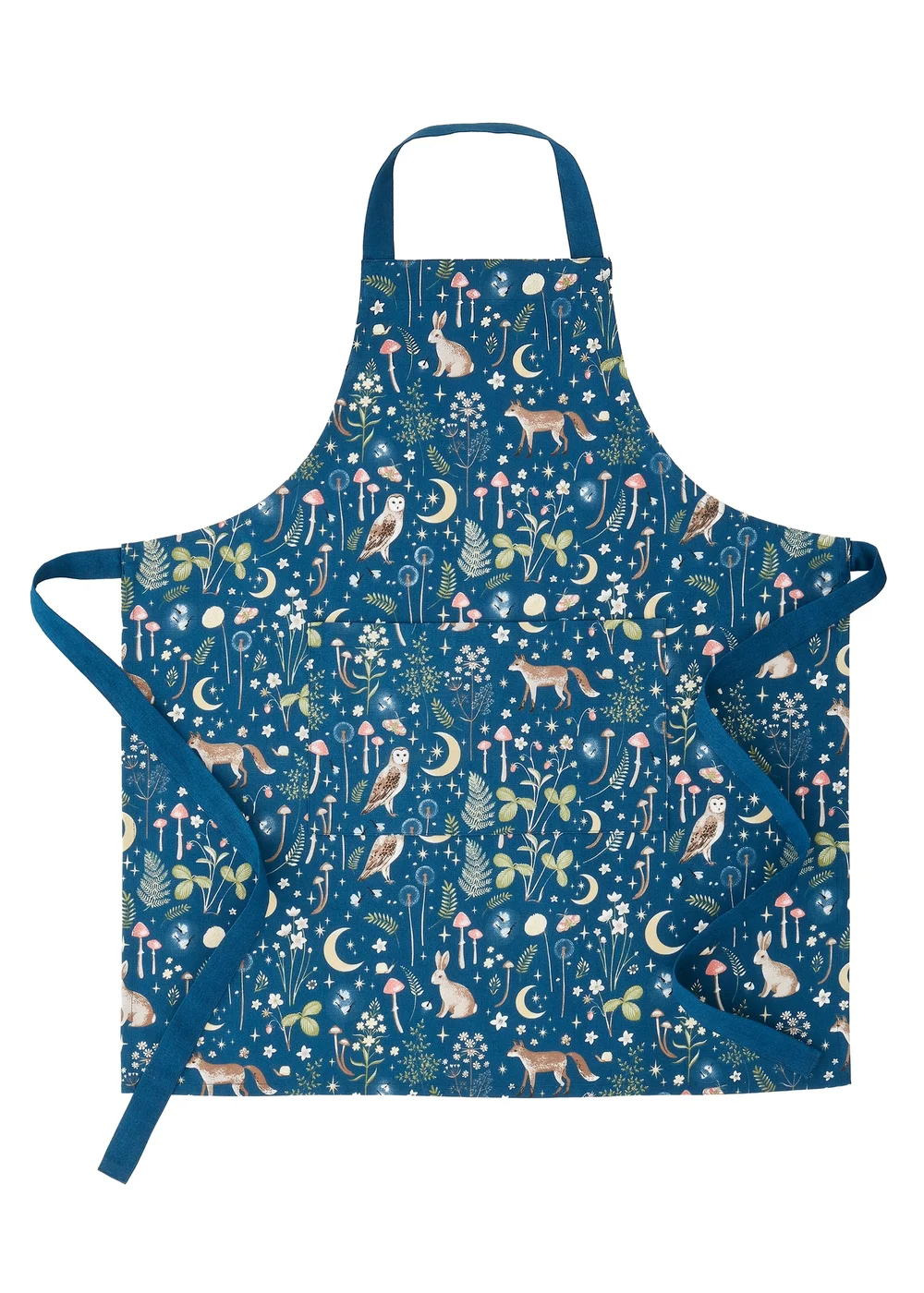 Catherine Lansfield Enchanted Twilight Animals Cotton Kitchen Adult Apron Navy - One Size Image 4