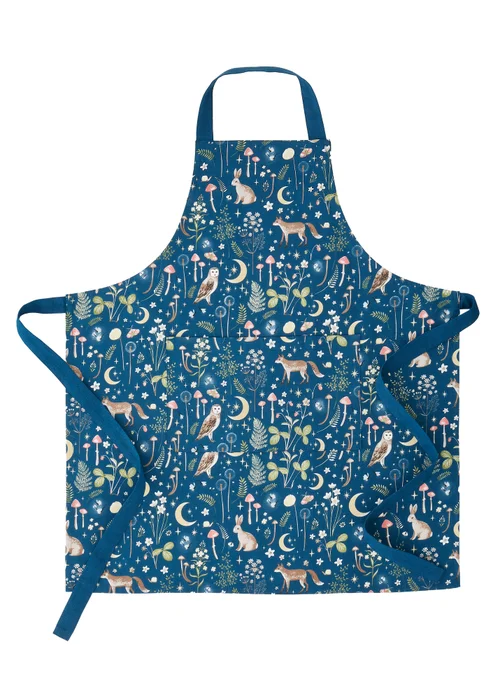 Catherine Lansfield Enchanted Twilight Animals Cotton Kitchen Adult Apron Navy - One Size Image 4