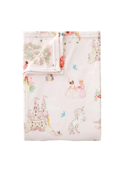Belle & Boo Fairytale Cosy Fleece Blanket Throw Pink - One Size Image 3