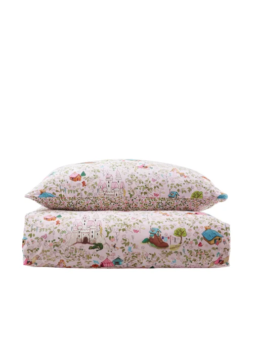 Belle & Boo Fairytale Reversible Cotton Duvet Cover Set Pink - Junior Image 5
