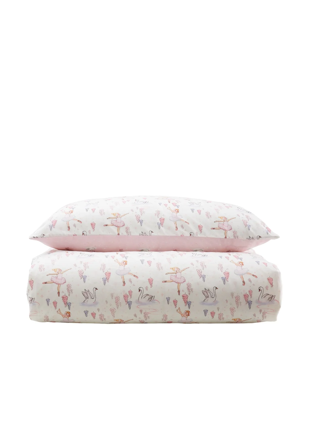 Belle & Boo Ballerina Reversible Cotton Duvet Cover Set Pink - Junior Image 5